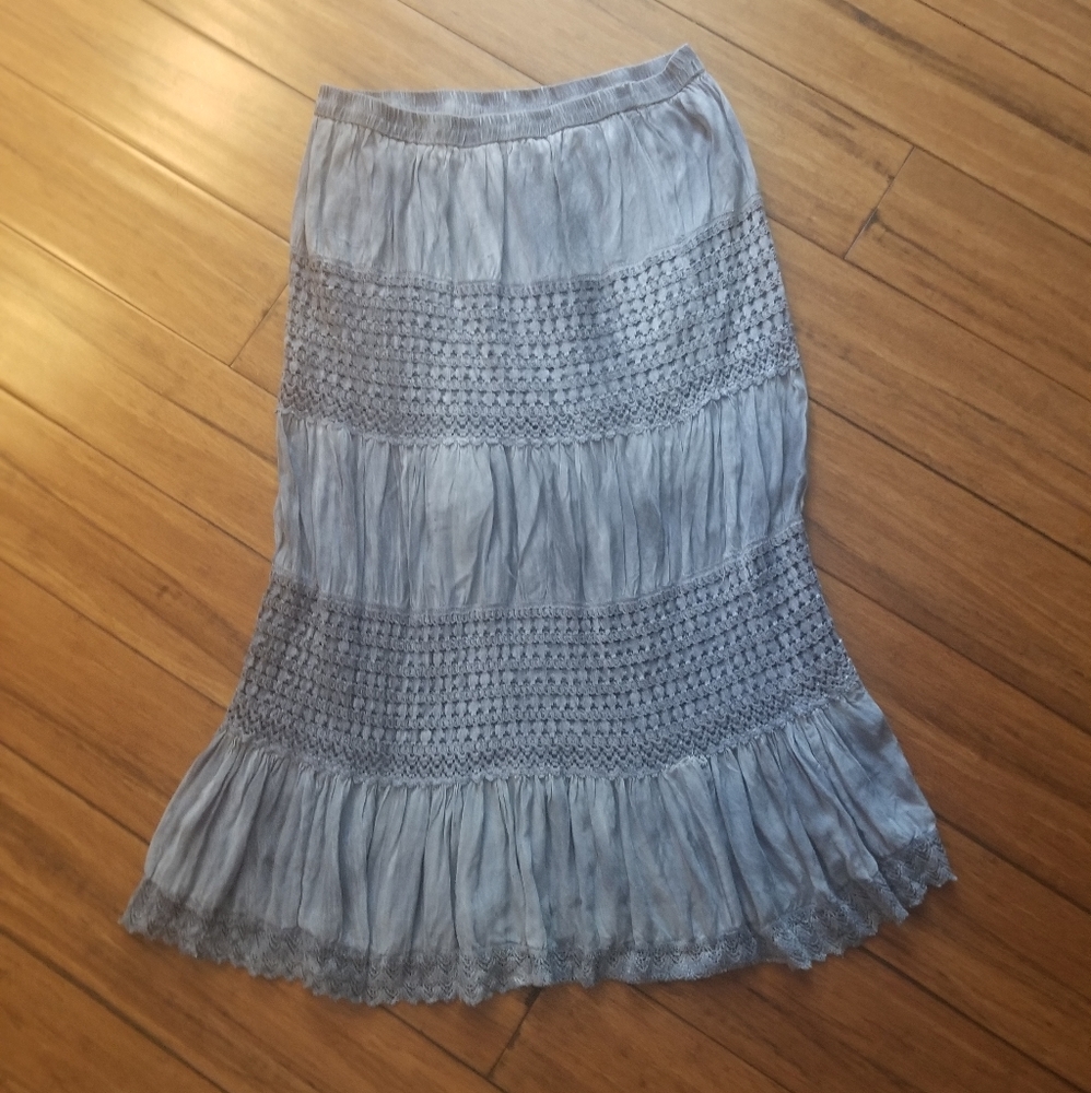 Boho tiered hippie skirt